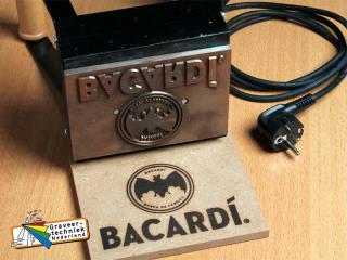 Voorbeeld brandstempel 150x100mm tbv drankenhandel